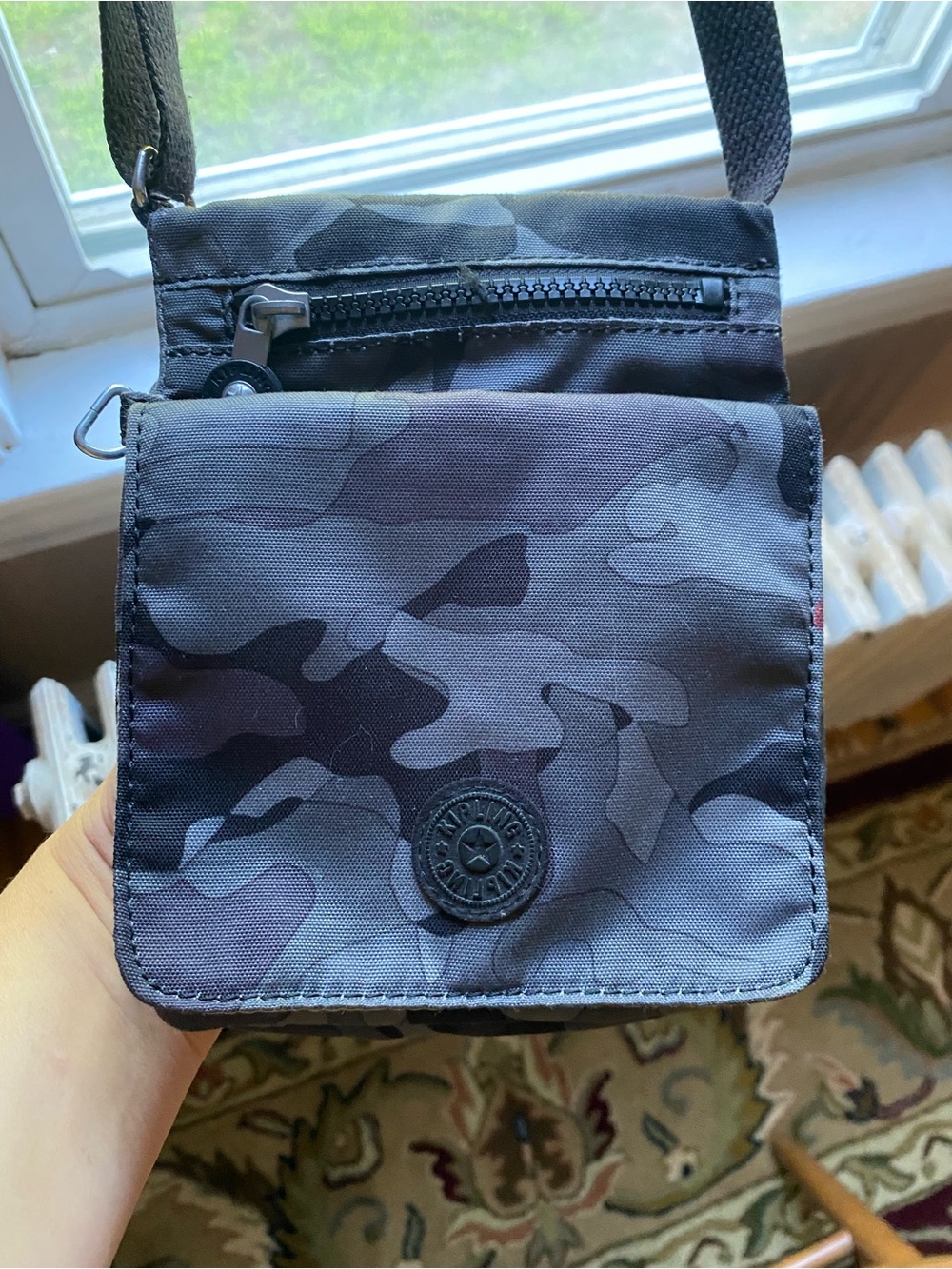Kipling womens Small Crossbody Bag - Grey Camo